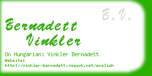 bernadett vinkler business card